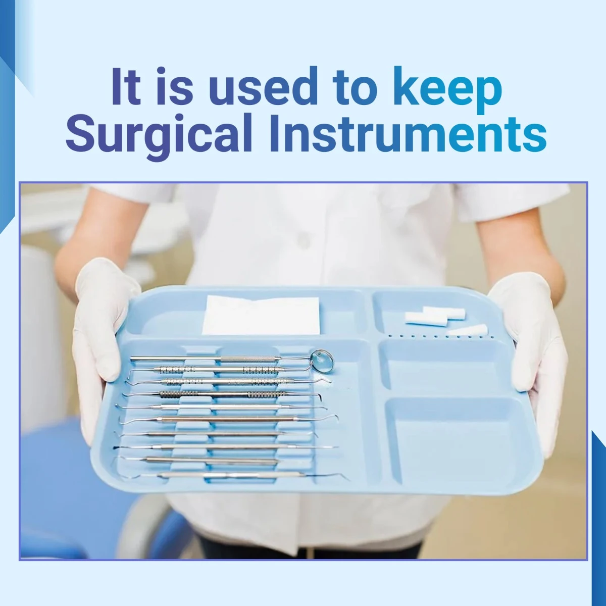 ET Dental Clinical Instrument Tray With Lock (Only Cover)