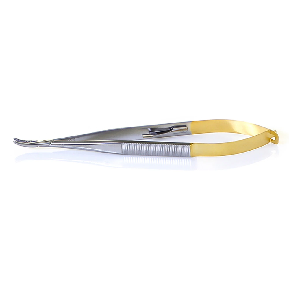 GDC Micro Castroviejo Needle Holder Curved Tc - 14cm (Nh5021)