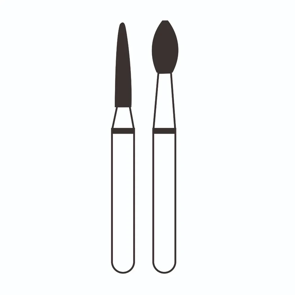 Frank Dental Flame Ogival FG Diamond Burs - Pack Of 10