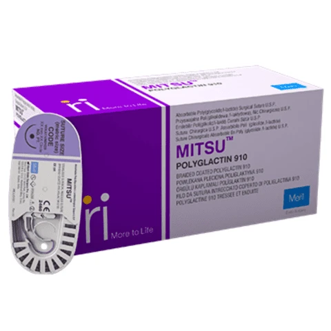 Meril Mitsu #6-0 Polyglactin 910 Suture