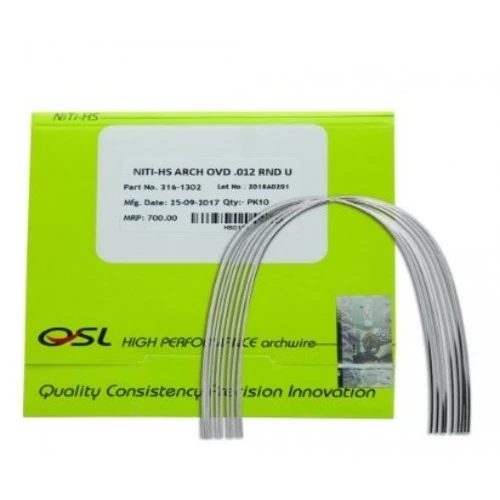 OSL Heat Activated NiTi Ovoid Form Archwires - Round (Pack of 10)