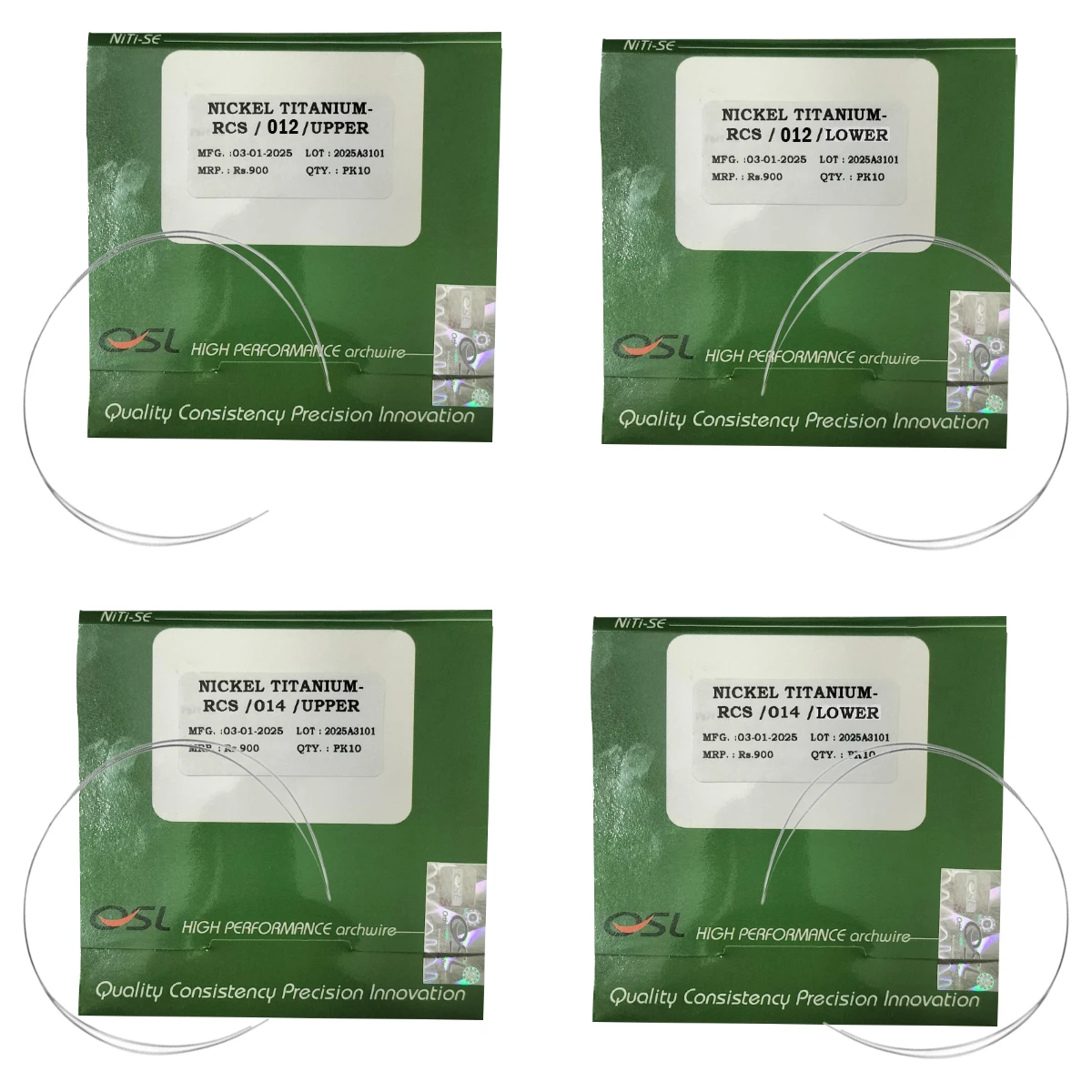 OSL NiTi Reverse Curve Archwires - Round (Pack Of 10)